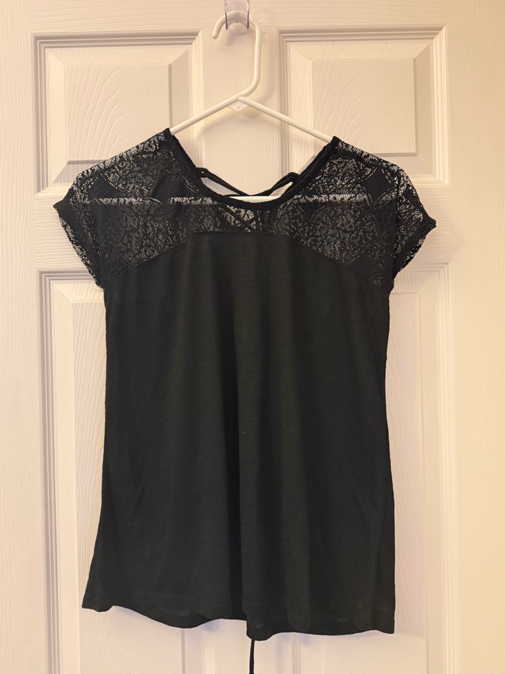 No Boundaries Black Lace Top